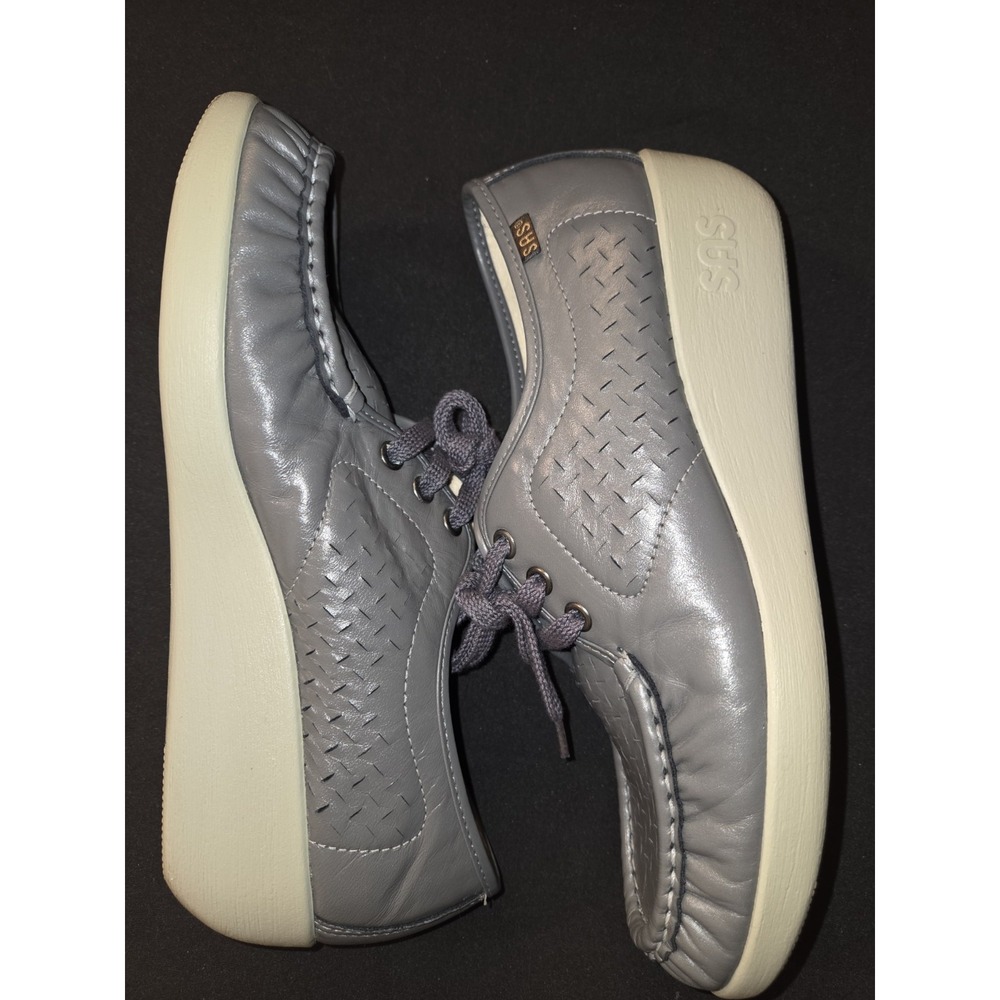 SAS Siesta Lace Up Loafer Gray Womens Size 9 N Width New!